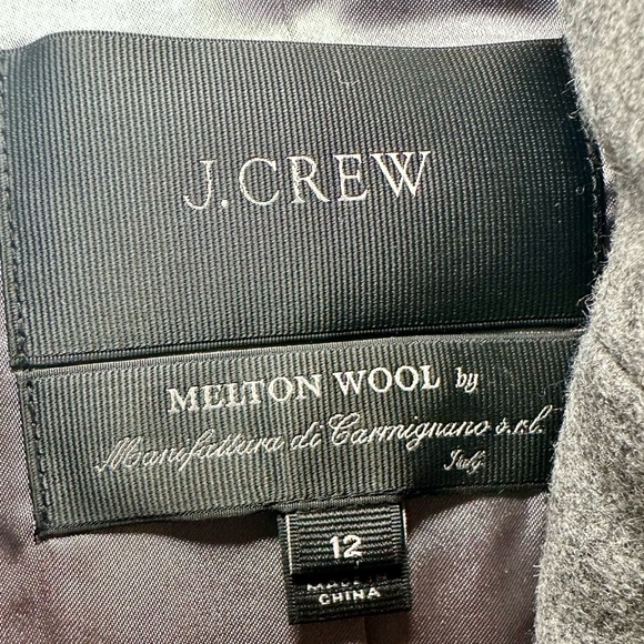 J. Crew gray classic duffle coat with toggles Size 12 - Picture 9 of 16